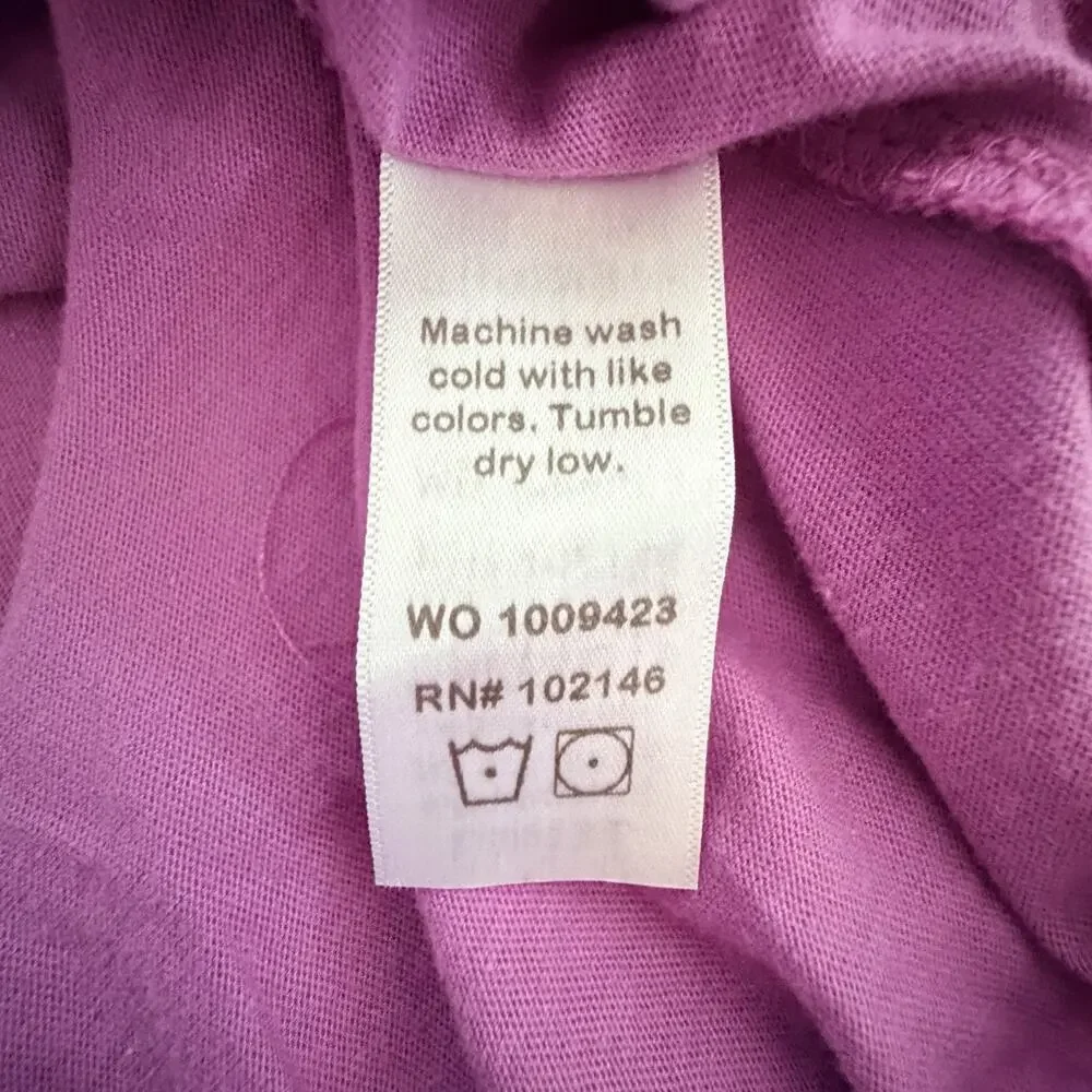 Michael Stars Purple Luca Jersey Bubble Tee Top Shirt XL Womens Soft